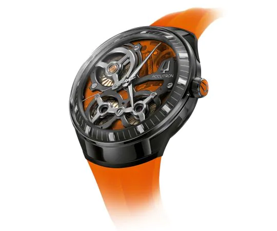 Bulova 28A205 Mens Watch Accutron DNA Casino Ltd Edition orange