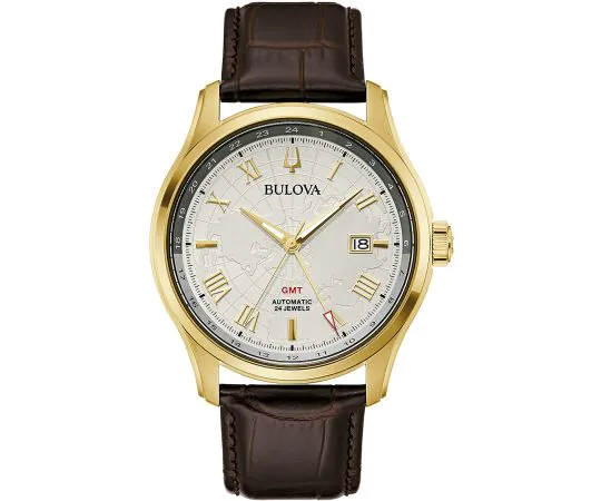 Bulova 97B210 Wilton GMT Automatic Mens Watch 43mm 3ATM