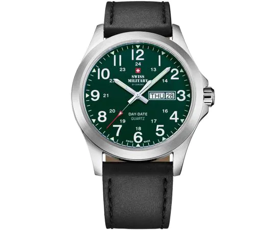 Swiss Military Mens Watch Day-Date Quartz 42mm 5ATM