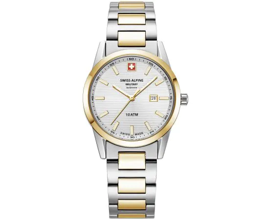 Swiss Alpine Military 7767.1142 Argos two tone silver 34mm 10ATM Ladies watch cheap shopping Timeshop24