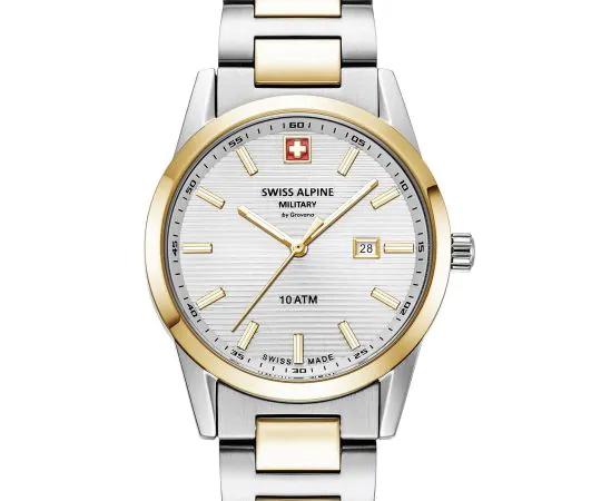 Swiss Alpine Military 7767.1142 Argos two tone silver 34mm 10ATM Ladies watch cheap shopping Timeshop24