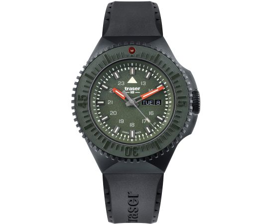 Traser H3 109859 P69 Black Stealth Green Mens Watch 46mm 20ATM