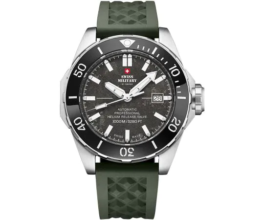 Swiss Military SMA34092.09 Automatic Diver Mens Watch 45mm 100ATM