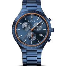 Bering 11743-797 Titanium Chronograph Mens Watch 43mm 5ATM