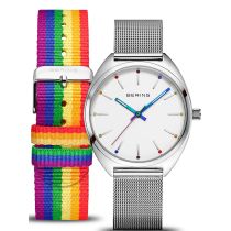 Bering 127220-36-000 Ladies Watch FREEDOM Shiny silver 36mm 5ATM
