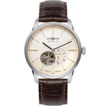 Zeppelin 7364-5 flatline Automatic Open Heart Mens Watch 40mm 5ATM