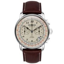 Zeppelin 7614-5 LZ-126 Chronograph Mens Watch 43mm 5ATM