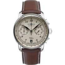 Zeppelin 7674-6 Chronograph 100 Years Zeppelin Mens Watch 42mm 5ATM