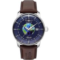 Zeppelin 8468-3 Atlantic Automatic Mens Watch GMT 43mm 5ATM