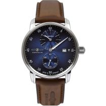 Zeppelin 8622-3 New Captains Line Automatic Mens Watch 43mm 5ATM