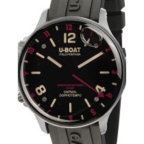 U-Boat 8839 Capsoil Doppiotempo SS GMT Mens Watch 45mm 10ATM
