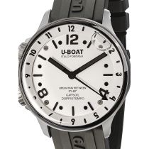 U-Boat 8888/A Capsoil Doppiotempo SS GMT Mens Watch 45mm 10ATM