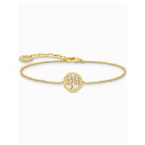 Thomas Sabo A2160-427-39-L19V Gold-plated bracelet w. Tree of Love pendant