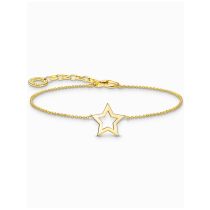 Thomas Sabo A2162-413-39-L19V Gold-plated bracelet w. star pendant