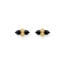 Thomas Sabo H2281-177-11 Gold stud earrings w. black onyx 