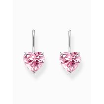 Thomas Sabo H2288-051-9 Silver dangle earring w. pink zirconia heart 