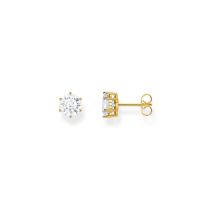 Thomas Sabo H2300-414-14 Gold-plated Ear Studs with big white Stone 7,0 mm Ladies