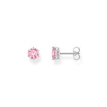 Thomas Sabo H2301-051-9 Silver Ear Studs with pink Brilliant-cut Stone 6,0 mm Ladies