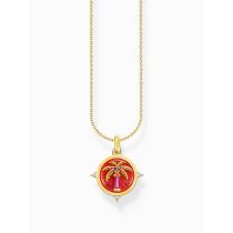 Thomas Sabo KE2204-471-7-L45V Gold-plated necklace w. palm pendant 