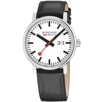 Mondaine MSE.40210.LBV Mens Watch evo2 SBB Big-Date 40mm 3ATM