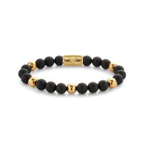 Rebel & Rose Bracelet Matt Black Madonna RR-8DV05-G-L mens