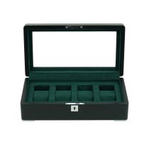 Rothenschild RS-3420-4-BL-GRE Watch Box Black [4] with green velvet