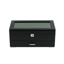 Rothenschild RS-3421-4-BL-GRE Watch Box Black [4] with green velvet + Drawer
