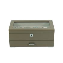 Rothenschild RS-3421-4-TA-TAN Watch Box Brown [4] with beige velvet + Drawer