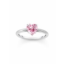 Thomas Sabo TR2476-051-9-54 Silver Ring with pink Stone in Heart Shape Ladies