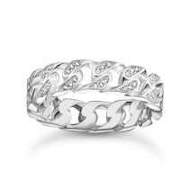 Thomas Sabo TR2500-051-14-54 ring - chain links white stones silver Ladies