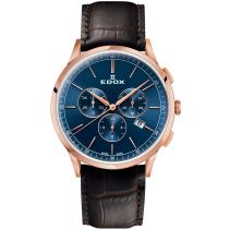 Edox 10236-37RC-BUIR Les Bémonts Chronograph Complication Mens Watch