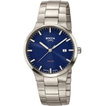 Boccia 3652-02 Men`s Watch Solar Titanium Mens Watch 39mm 5ATM
