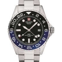 Swiss Alpine Military 7052.1132 GMT diver Mens Watch 42mm 10ATM
