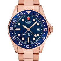 Swiss Alpine Military 7052.1165 GMT diver Mens Watch 42mm 10ATM