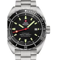 Swiss Military SMA34100.01 Diver Titanium Automatic Mens Watch