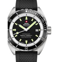 Swiss Military SMA34100.07 Diver Titanium Automatic Mens Watch