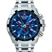 Swiss Alpine Military 7043.9135 Chronograph Mens Watch 46mm 10ATM