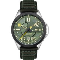 AVI-8 AV-4086-03 P-51 Mustang Automatic Mens Watch 43mm 5ATM