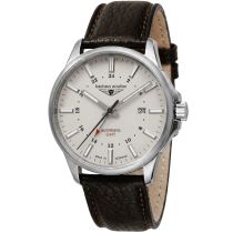 Bauhaus 2868-5 Mens Watch Aviation GMT Automatic Titanium 42mm 10ATM