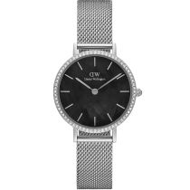 Daniel Wellington DW00100661 Ladies Watch Petite Lumine Bezel Sterling Black 28mm 3ATM 