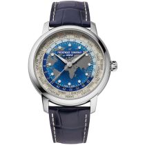 Frederique Constant FC-719BLW3H6 Mens Watch Classic Worldtimer Automatic 40mm 5ATM
