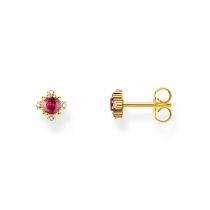 Thomas Sabo H2311-995-10 Gold-plated Stud Earrings With Red Stone Ladies