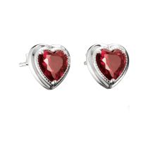 Thomas Sabo H2344-051-10 Stud earrings Heart garnet red Elyndra Silver 10,5 mm Ladies
