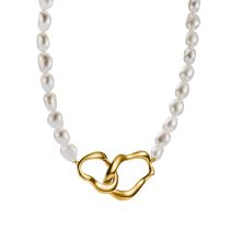 Thomas Sabo KE2321-430-14-L50V Pearl Necklace Natural Beauty Gold-Plated Ladies