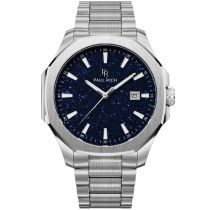 Paul Rich PR-46697 Mens Watch Mercer Aventurine Silver Blue 40,5 mm 5ATM  