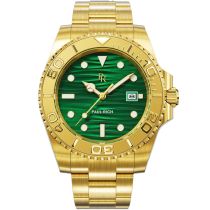 Paul Rich PR-46710 Mens Watch Crystal Bay Gold Coast Gold Green 40mm 5ATM 