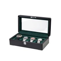 Rothenschild RS-3420-4-BL-GRE Watch Box Black [4] with green velvet