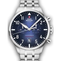 Swiss Military SM34098.03 Vintage Chronograph Mens Watch 43mm