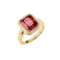 Thomas Sabo TR2508-414-10-54 Ring with red octagon stone Elyndra Gold-plated Ladies