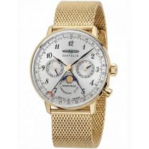 Zeppelin 7039M-1 LZ Hindenburg moonphase Ladies Watch 36mm 3ATM